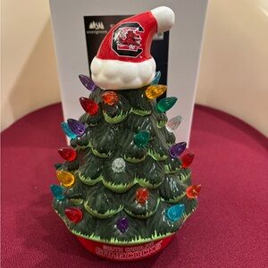 University of South Carolina Gamecocks 8” Ceramic Holiday Tree LED Illuminated